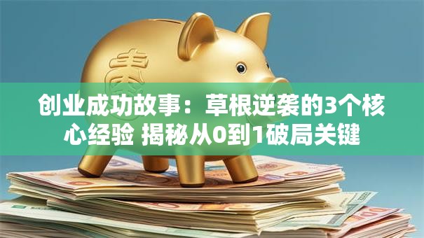 创业成功故事：草根逆袭的3个核心经验 揭秘从0到1破局关键