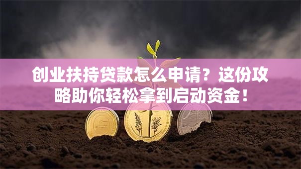 创业扶持贷款怎么申请？这份攻略助你轻松拿到启动资金！