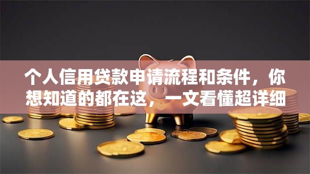 个人信用贷款申请流程和条件，你想知道的都在这，一文看懂超详细！