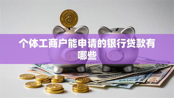 个体工商户能申请的银行贷款有哪些