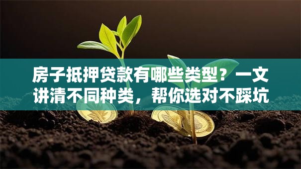 房子抵押贷款有哪些类型？一文讲清不同种类，帮你选对不踩坑