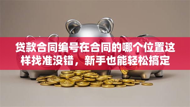 贷款合同编号在合同的哪个位置这样找准没错，新手也能轻松搞定