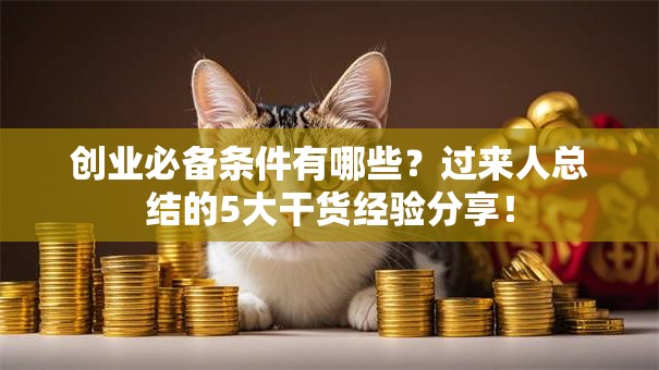 创业必备条件有哪些？过来人总结的5大干货经验分享！