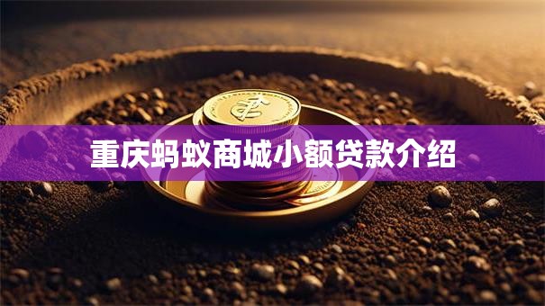 重庆蚂蚁商城小额贷款介绍
