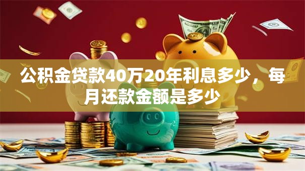 公积金贷款40万20年利息多少，每月还款金额是多少