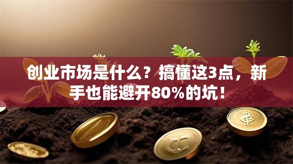 创业市场是什么？搞懂这3点，新手也能避开80%的坑！
