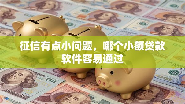 征信有点小问题，哪个小额贷款软件容易通过