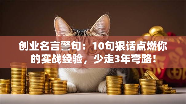 创业名言警句：10句狠话点燃你的实战经验，少走3年弯路！