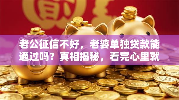老公征信不好，老婆单独贷款能通过吗？真相揭秘，看完心里就有数了