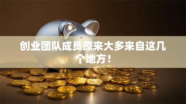 创业团队成员原来大多来自这几个地方！