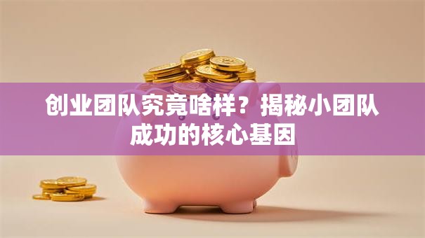 创业团队究竟啥样？揭秘小团队成功的核心基因