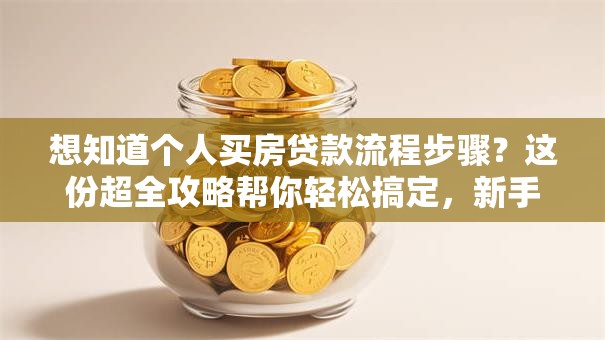 想知道个人买房贷款流程步骤？这份超全攻略帮你轻松搞定，新手也能看懂