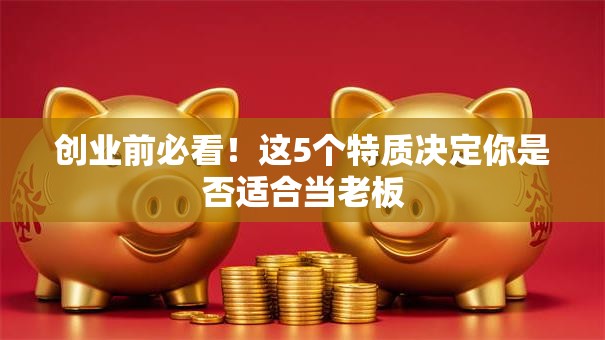 创业前必看！这5个特质决定你是否适合当老板