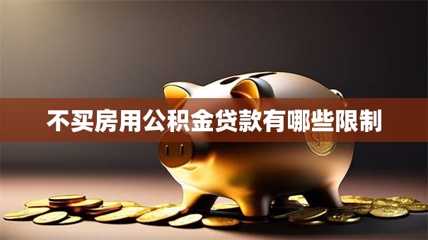 不买房用公积金贷款有哪些限制