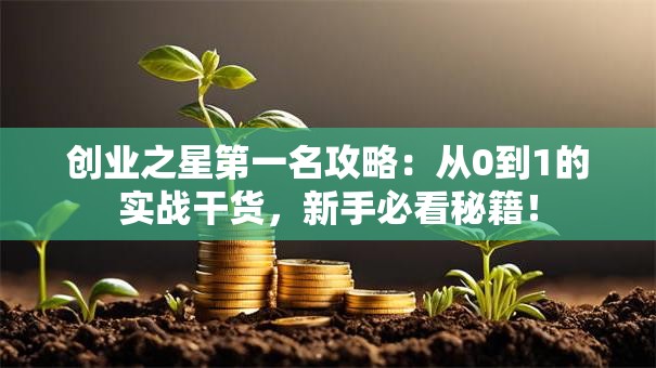 创业之星第一名攻略：从0到1的实战干货，新手必看秘籍！