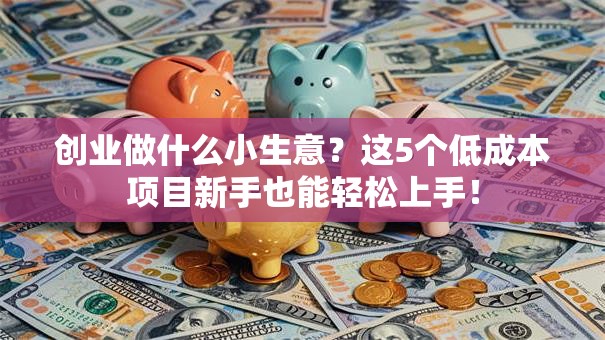 创业做什么小生意？这5个低成本项目新手也能轻松上手！