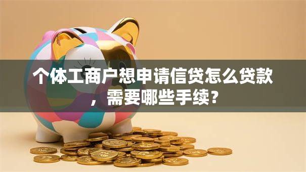 个体工商户想申请信贷怎么贷款，需要哪些手续？