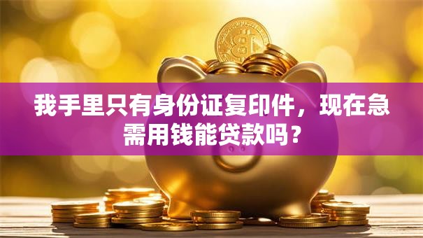 我手里只有身份证复印件，现在急需用钱能贷款吗？