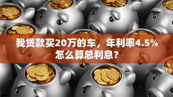 我贷款买20万的车,年利率4.5%怎么算总利息? 我贷款买20万的车,年利率4.5%怎么算总利息?
