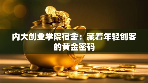 内大创业学院宿舍：藏着年轻创客的黄金密码