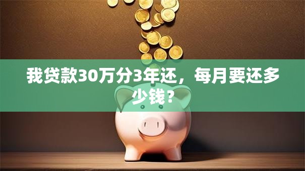 我贷款30万分3年还，每月要还多少钱？