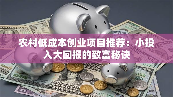 农村低成本创业项目推荐：小投入大回报的致富秘诀