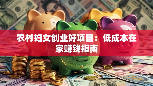 农村妇女创业好项目：低成本在家赚钱指南