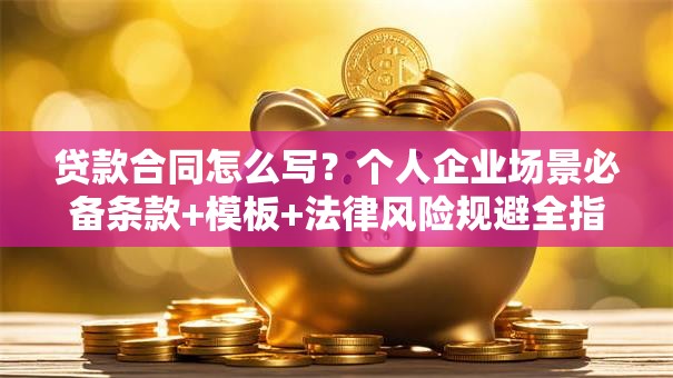 贷款合同怎么写？个人企业场景必备条款+模板+法律风险规避全指南