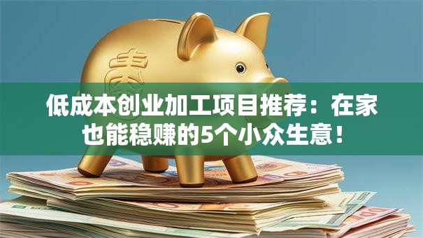 低成本创业加工项目推荐：在家也能稳赚的5个小众生意！