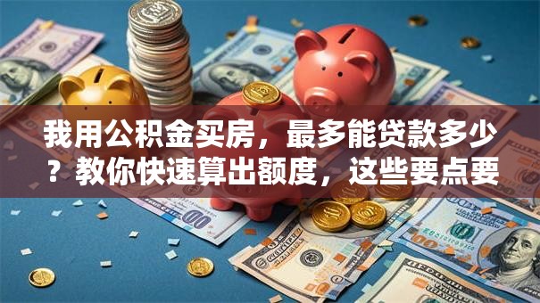 我用公积金买房，最多能贷款多少？教你快速算出额度，这些要点要清楚！