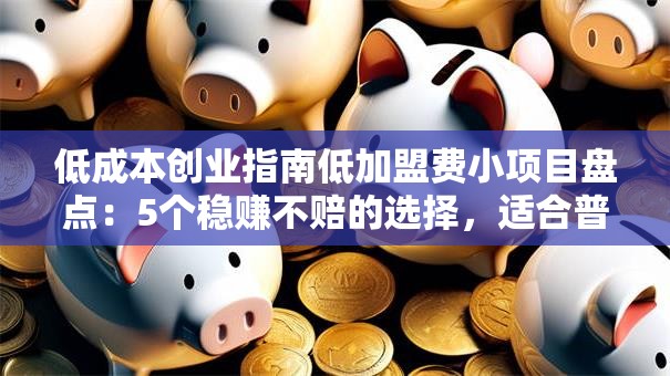 低成本创业指南低加盟费小项目盘点：5个稳赚不赔的选择，适合普通人入局！
