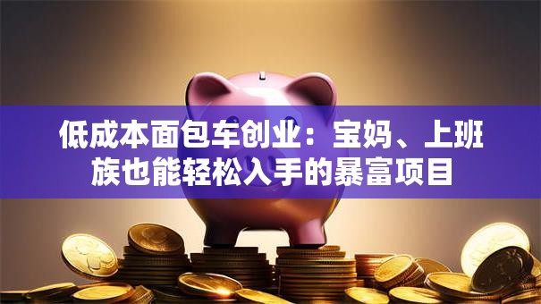 低成本面包车创业：宝妈、上班族也能轻松入手的暴富项目