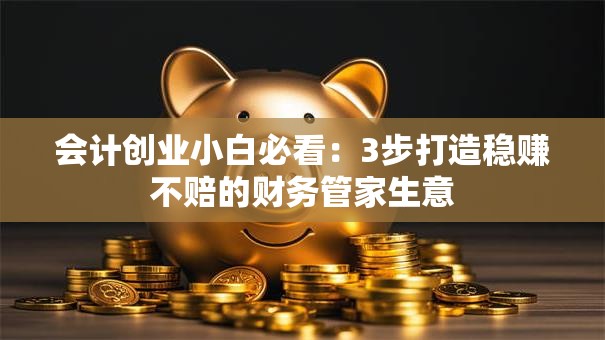 会计创业小白必看：3步打造稳赚不赔的财务管家生意