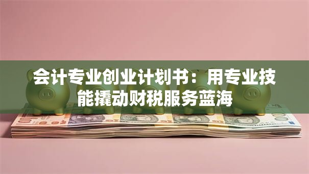 会计专业创业计划书：用专业技能撬动财税服务蓝海