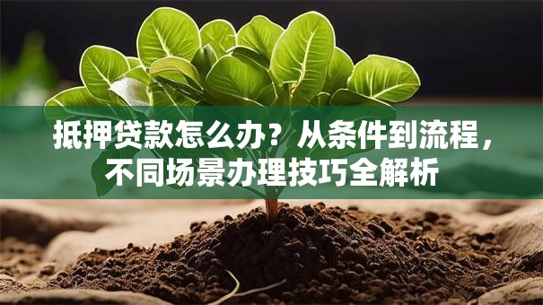 抵押贷款怎么办？从条件到流程，不同场景办理技巧全解析