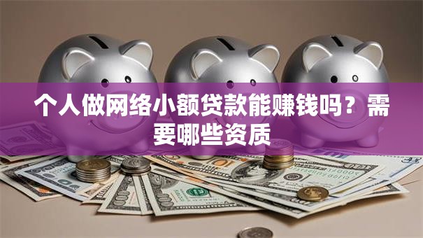 个人做网络小额贷款能赚钱吗？需要哪些资质