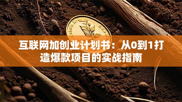 互联网加创业计划书：从0到1打造爆款项目的实战指南
