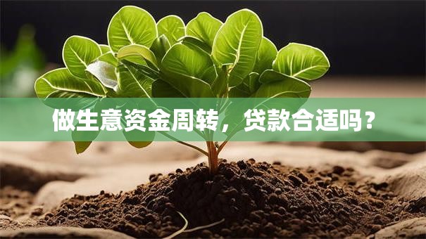 做生意资金周转，贷款合适吗？