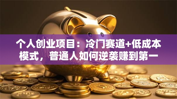 个人创业项目：冷门赛道+低成本模式，普通人如何逆袭赚到第一桶金？