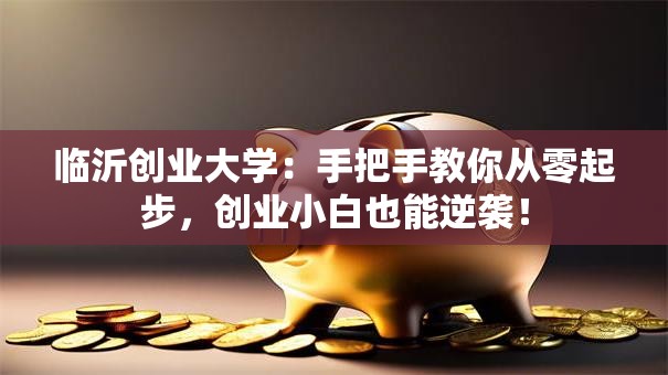 临沂创业大学：手把手教你从零起步，创业小白也能逆袭！