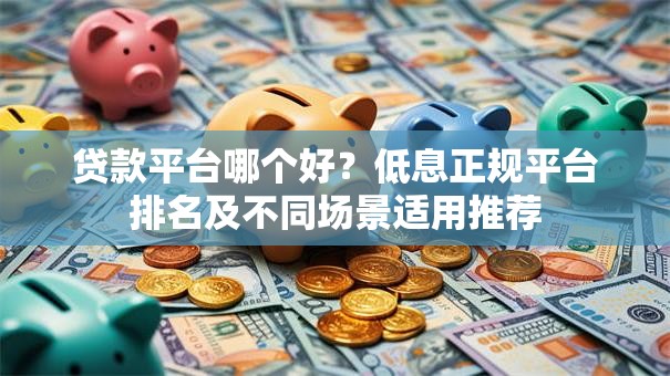 贷款平台哪个好？低息正规平台排名及不同场景适用推荐