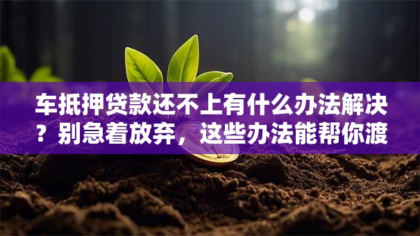 车抵押贷款还不上有什么办法解决？别急着放弃，这些办法能帮你渡过难关
