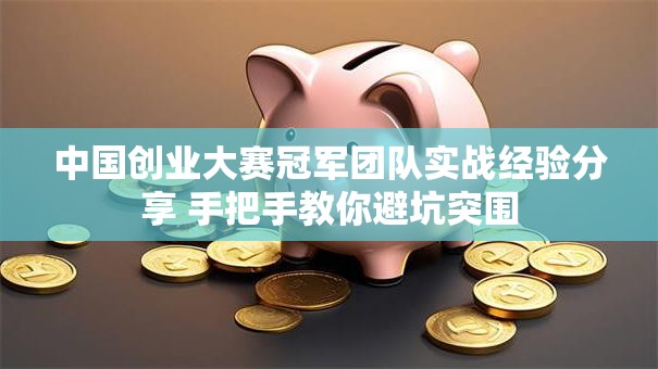 中国创业大赛冠军团队实战经验分享 手把手教你避坑突围