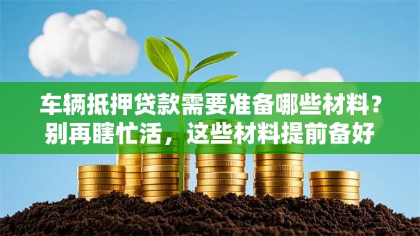 车辆抵押贷款需要准备哪些材料？别再瞎忙活，这些材料提前备好，省心又高效！