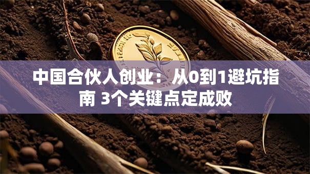中国合伙人创业：从0到1避坑指南 3个关键点定成败
