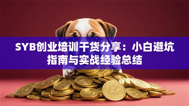 SYB创业培训干货分享：小白避坑指南与实战经验总结