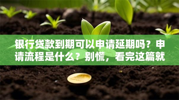 银行贷款到期可以申请延期吗？申请流程是什么？别慌，看完这篇就清楚了