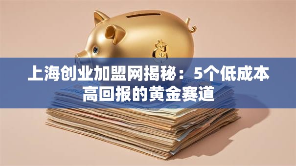 上海创业加盟网揭秘：5个低成本高回报的黄金赛道