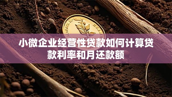 小微企业经营性贷款如何计算贷款利率和月还款额