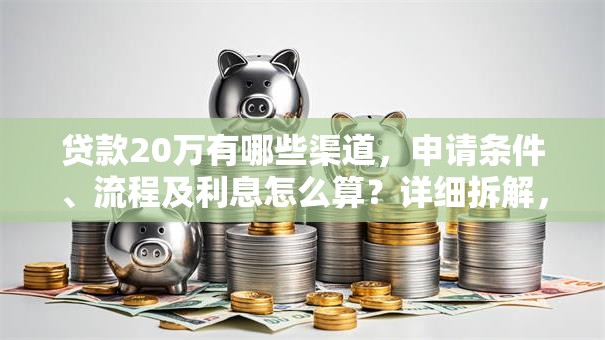 贷款20万有哪些渠道，申请条件、流程及利息怎么算？详细拆解，小白也能轻松弄明白